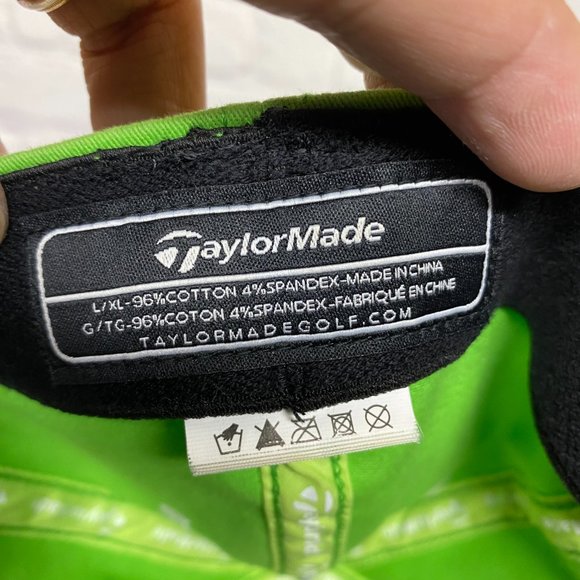 TAYLORMADE RBZ Golf Hat Cap Stretch Fit Men Size L/XL Green - DISCOLORATION LOOK - Picture 7 of 15